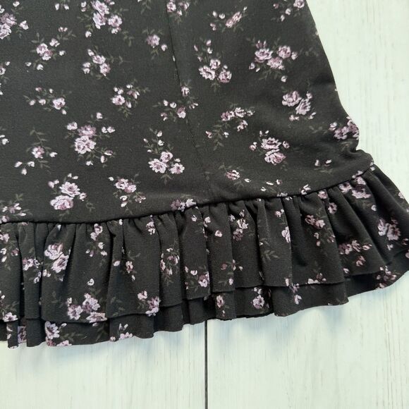 Kimchi Blue Urban Outfitters Sienna Ditsy Floral Black Mini Dress Size Medium - Picture 6 of 13